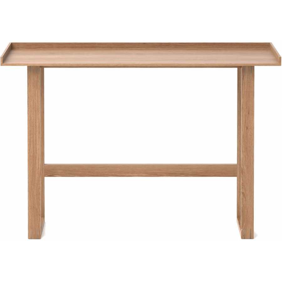 Slim oak desk sales